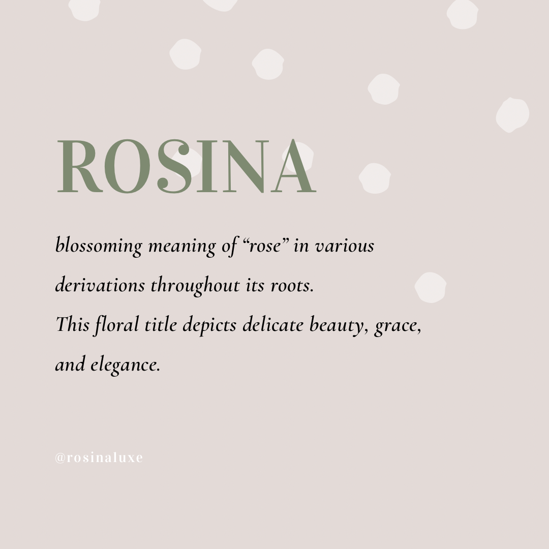 What does Rosina mean for us..